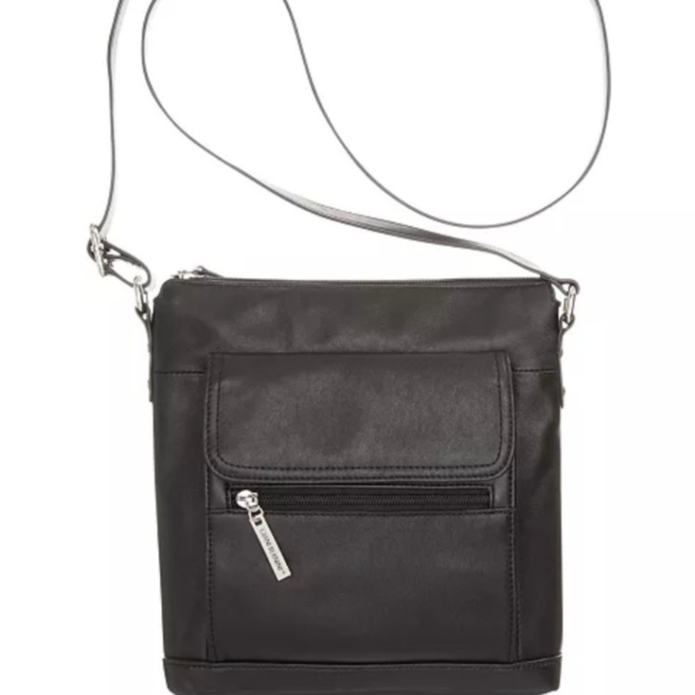 Giani Bernini Venice Nappa Leather Black Crossbody Bag with Urban Aesthetic